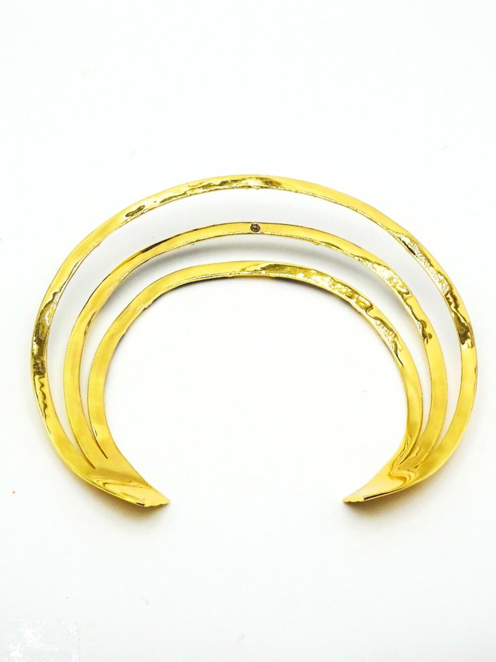 HOUSE of HARLOW Gold Plated & Black Enamel Geometric Pattern Collar Necklace - Picture 8 of 9